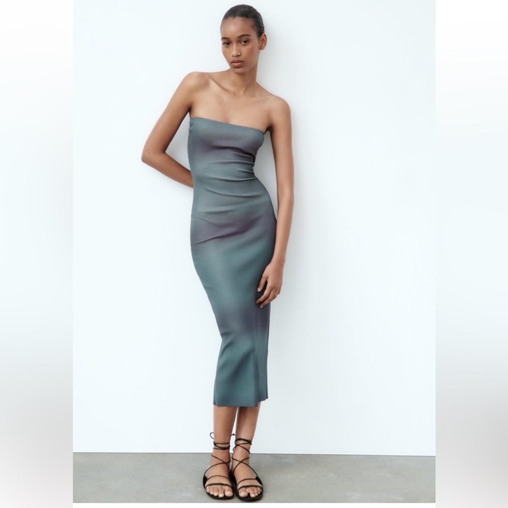 ZARA Bandeau knit dress